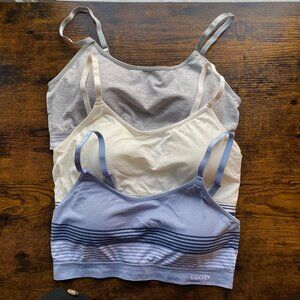 Izod Sports Bras 3-Pack + Free Jockey Sports Bra Size Large NWOT